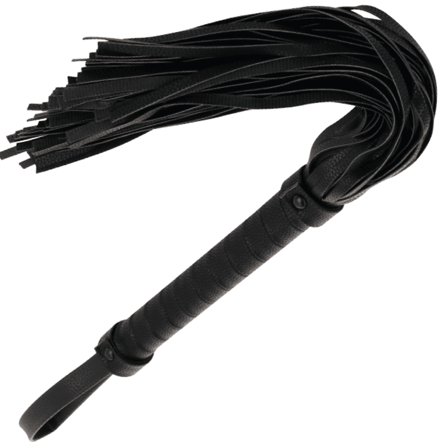 DARKNESS - CRNI KOŽNI BIČ ZA BONDAGE 42 CM