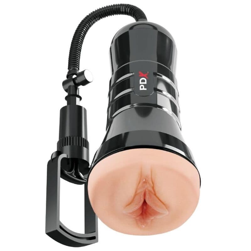 PDX EXTREME - WET PUSSIES SUPER SUCKER XXL MASTURBATOR S VAGINOM I VAKUUMOM, SVIJETLI 27,3 CM