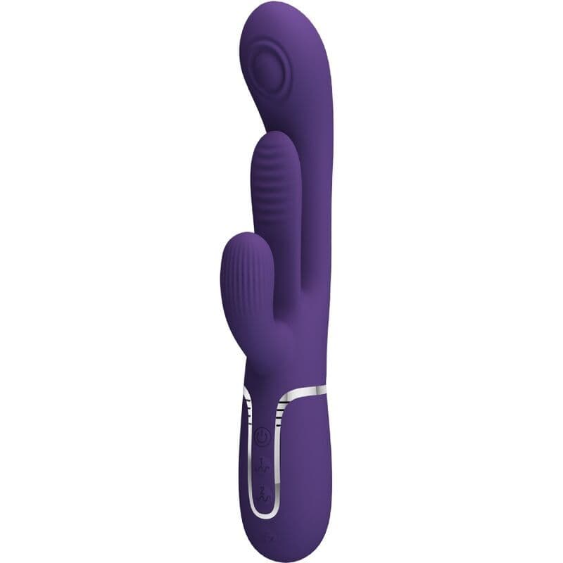 PRETTY LOVE - SHANIA TROSTRUKI VIŠEFUNKCIJSKI VIBRATOR SA ZEČIĆEM, LJUBIČASTI