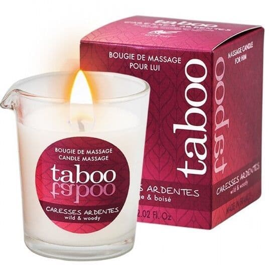 Taboo massage candle for him caresses ardentes fern aroma