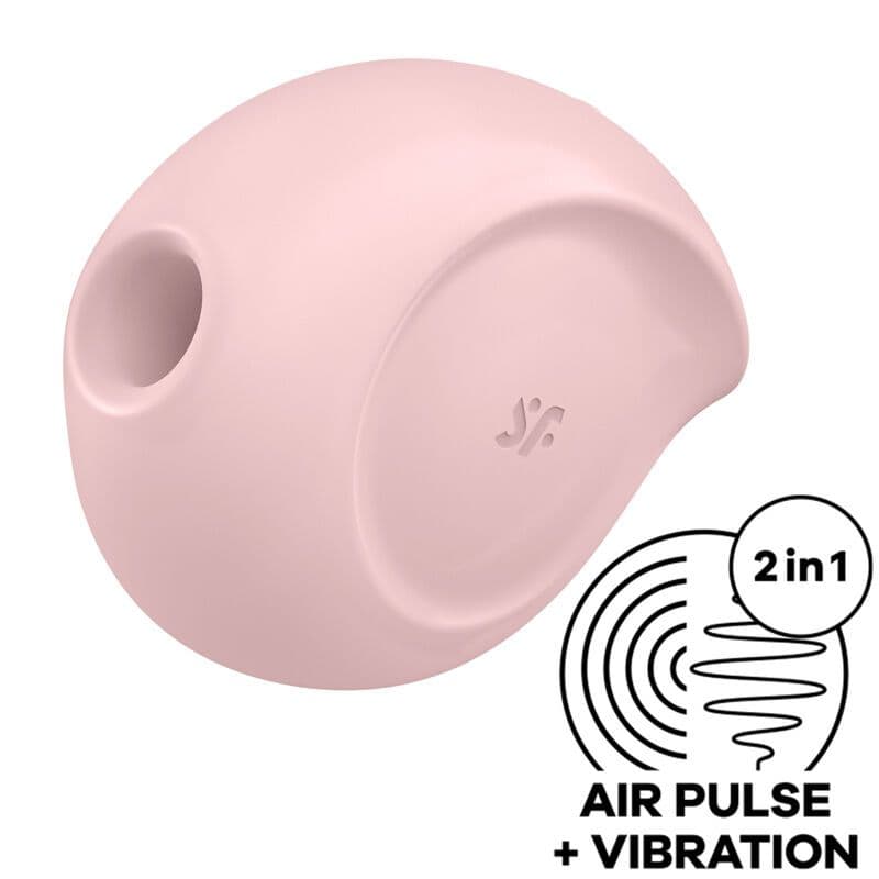 SATISFYER SUGAR RUSH STIMULATOR IN VIBRATOR Z ZRAČNIMI PULZI ROŽNAT