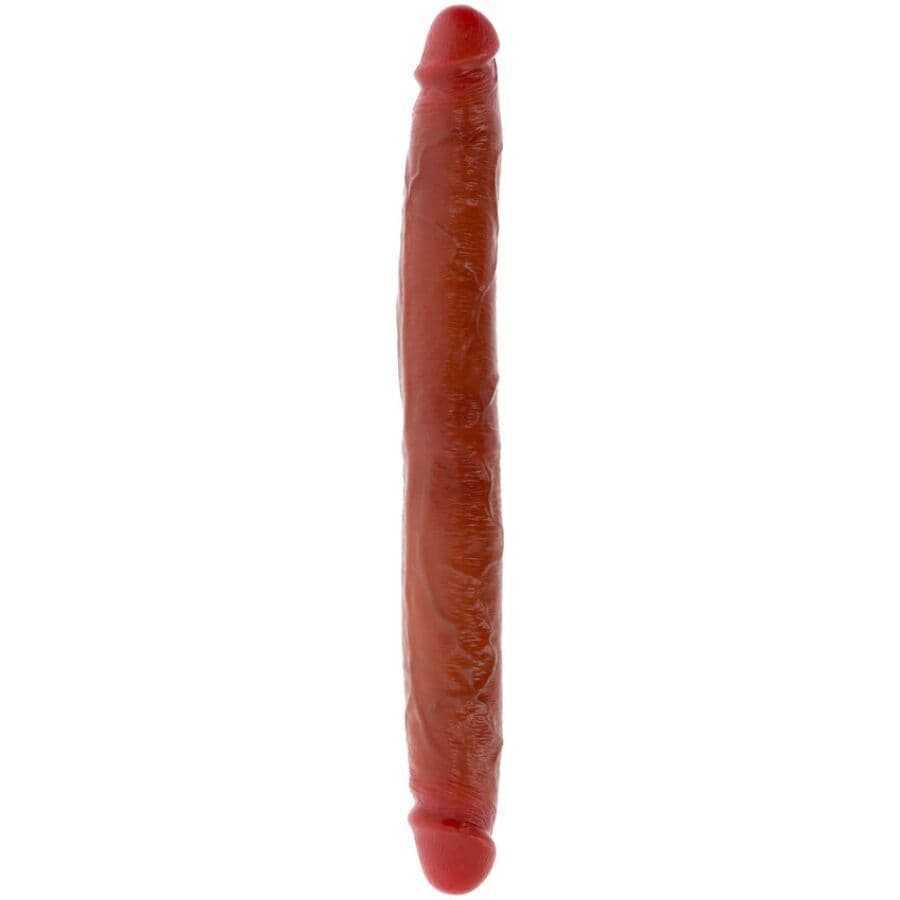 GET REAL - DVOSTRANI SILIKONSKI DILDO KARAMELA 35 CM