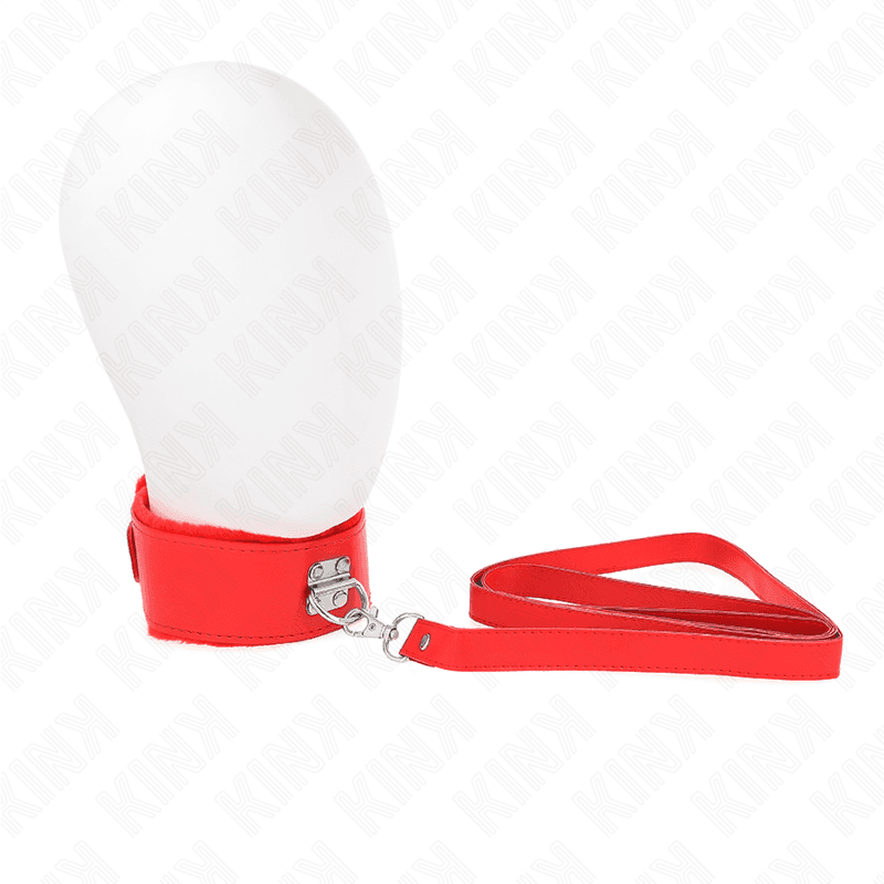 KINK - OGRLICA S POVODCEM 116 CM SA SREBRNIM ZAKOVICAMA MODEL 4, CRVENA, PODESIVA 40, 48 CM X 6 CM