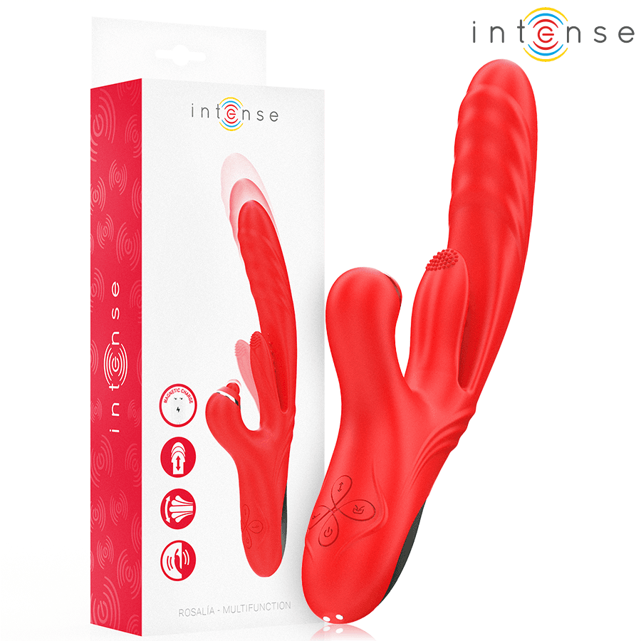INTENSE ROSALIA VIŠEFUNKCIJSKI VIBRATOR 3 U 1, CRVENI