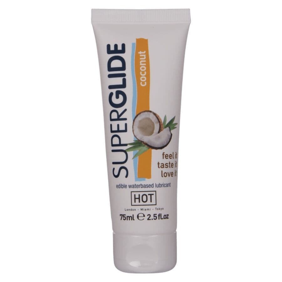 HOT - SUPERGLIDE JESTIVI LUBRIKANT NA BAZI VODE KOKOS 75 ML