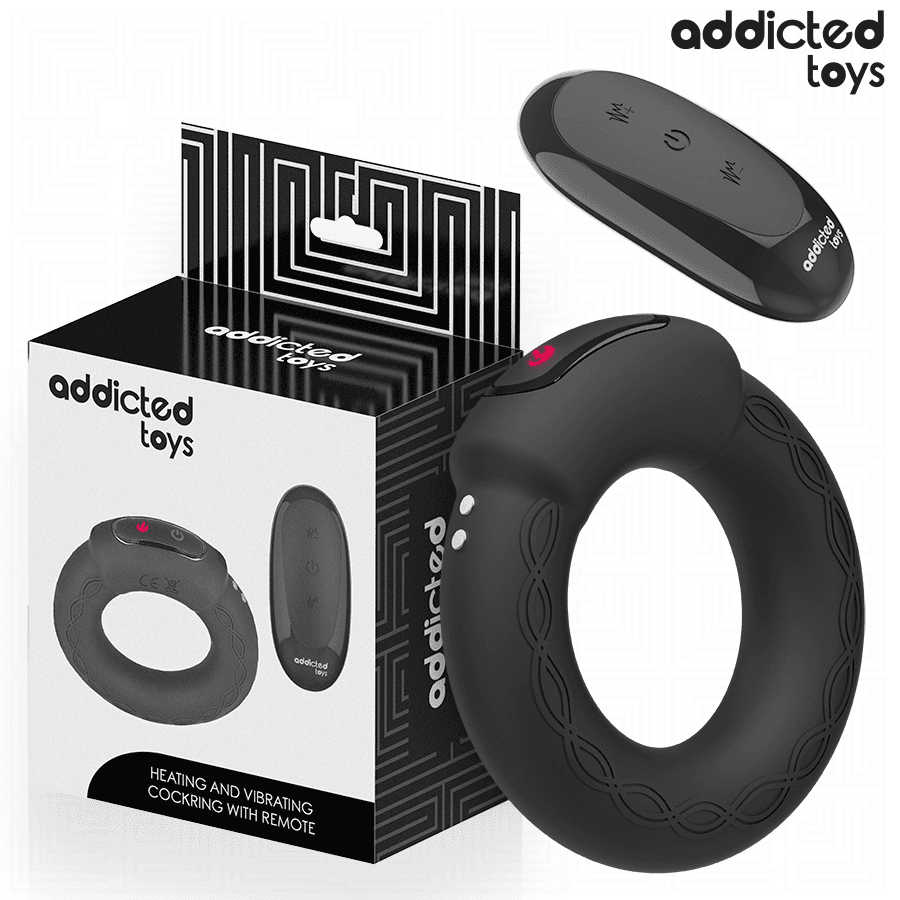 ADDICTED TOYS - ANELLO PER IL PENE VIBRANTE CON EFFETTO RISCALDANTE E TELECOMANDO