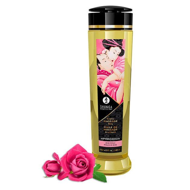 SHUNGA - EROTIČNO ULJE ZA MASAŽU APHRODISIA (LATICE RUŽE) 240 ML