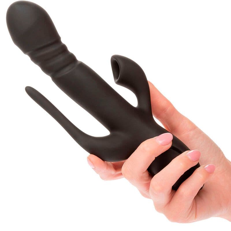 CALEXOTICS - III TRIPLE EUPHORIA TROSTRUKI VIBRATOR, CRNI