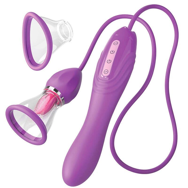 Fantasy for her stimulator s najsnažnijim usisavanjem i crijevom s njišućim jezikom, ljubičasti