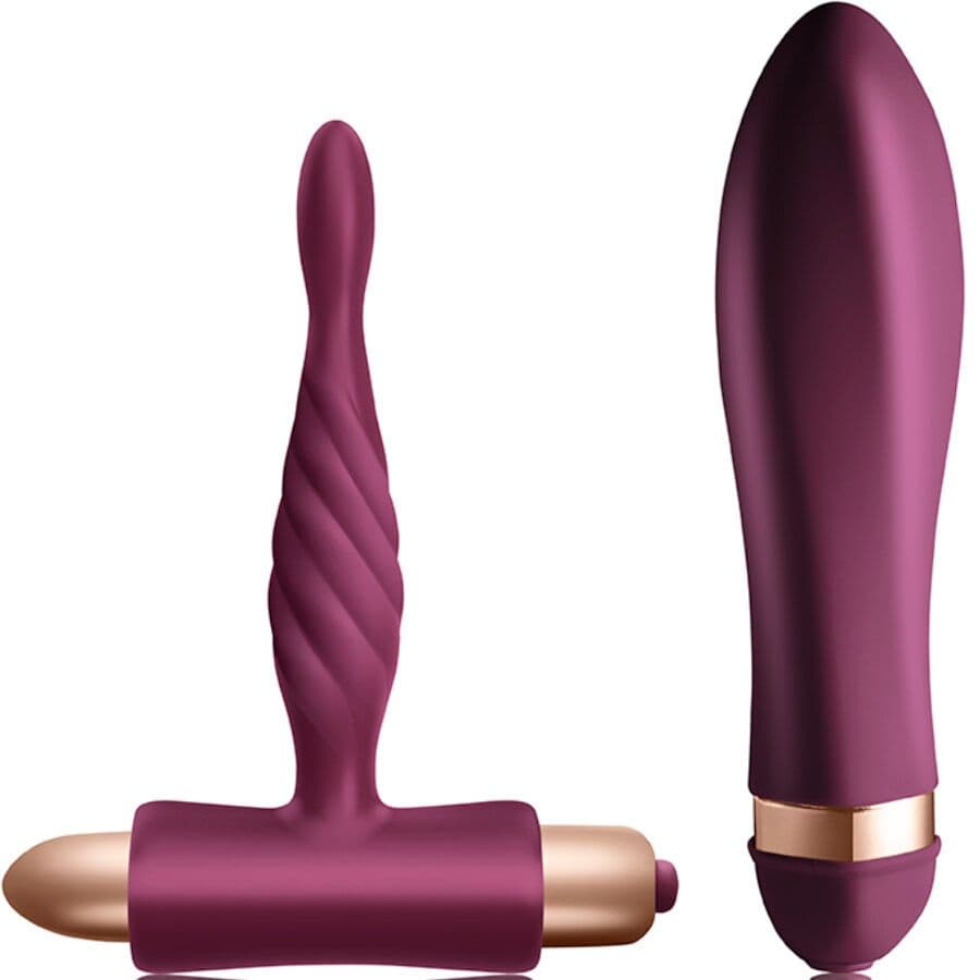 CLIMAXIMUM - DARE KOMPLET, VRTLJIV VIBRATOR + ANALNI ČEP ZA ZAČETNIKE