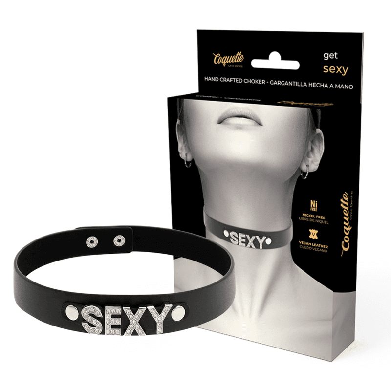 Sexy veganes leder-halsband
