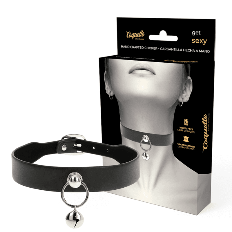 Vegane leder-halskette damen-accessoire rassel/reifen