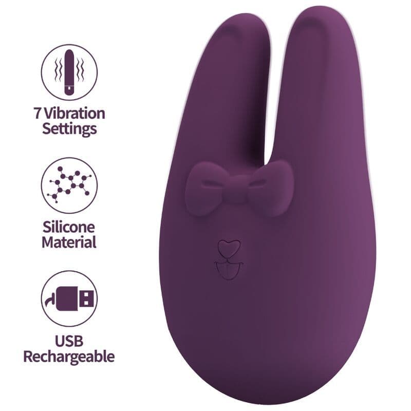 ROMANCE - BUNNY EXTERNAL STIMULATOR 7 VIBRATION MODES PURPLE
