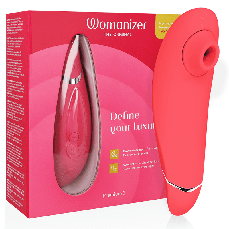WOMANIZER - PREMIUM 2 STIMULATOR KLITORISA, MALINOV