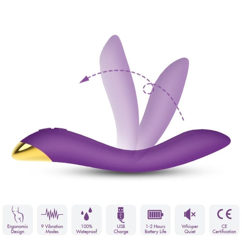 ARMONY - Flamingo vibrator multipozicijski, ljubičasti