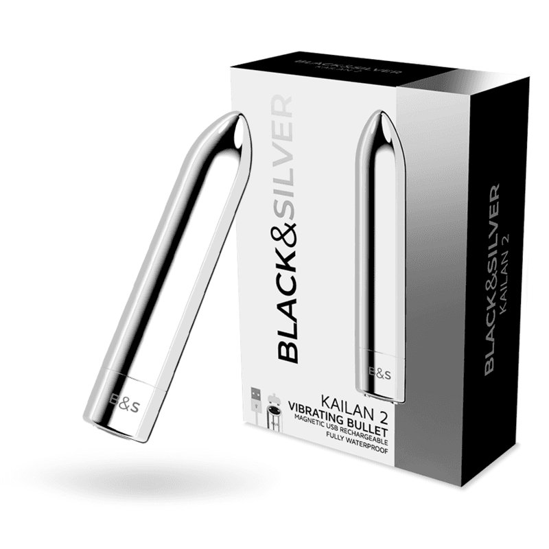 BLACK&SILVER - KAILAN 2 SILVER VIBRIRAJUĆI MAGNETNI METAK