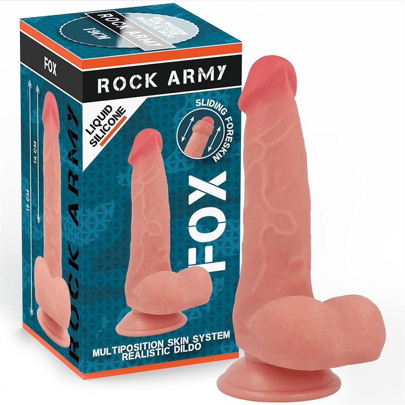 Fox dildo od tekućeg silikona 19 cm, promjer 3,2 cm
