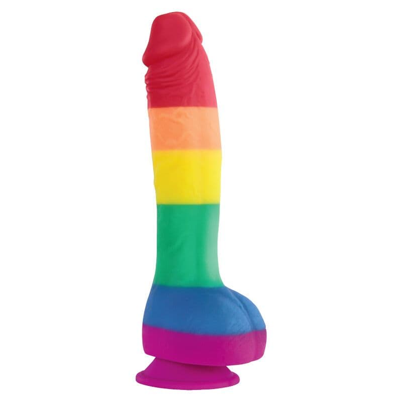 PRIDE - DILDO S LGBT ZASTAVOM, 19 CM
