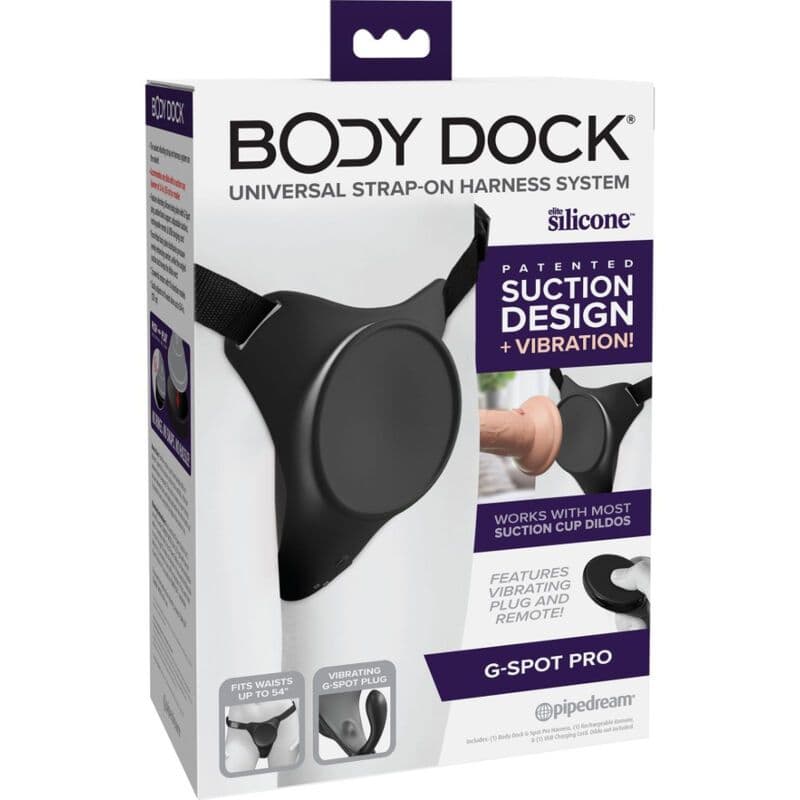 PIPEDREAMS - BODY DOCK G-SPOT PRO VIBRIRAJUĆE REMENJE S VAKUUMSKOM ČAŠICOM