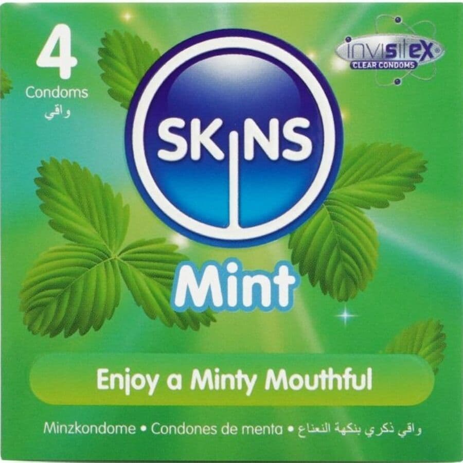 SKINS - MINT PREMIUM KONDOMI S OKUSOM MENTE, PAKIRANJE 4