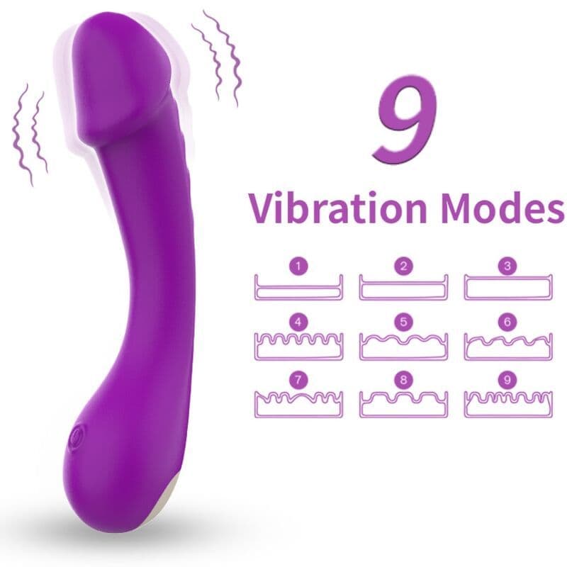 ARMONY - Vibrator dildo za G-točku, silikonski, ljubičasti