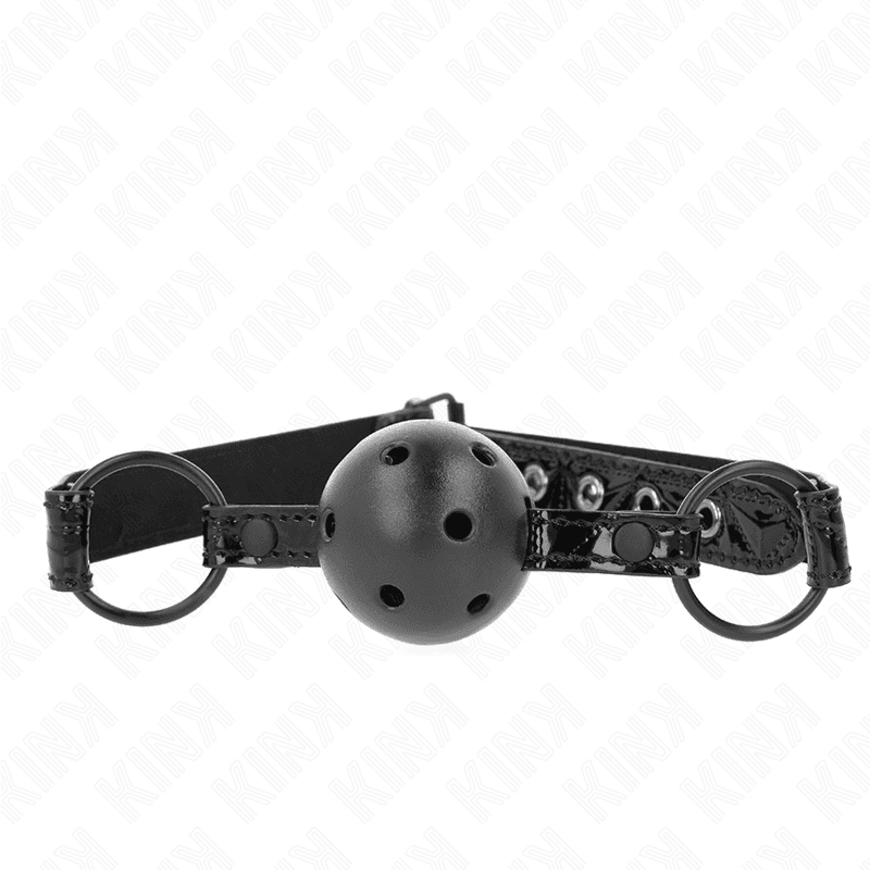 KINK GAG ZA USTA S KUGLOM 4,5 CM S ROMBNIM UZORKOM, MODEL 3, 64,5 CM, PODESIVI 42-60 CM