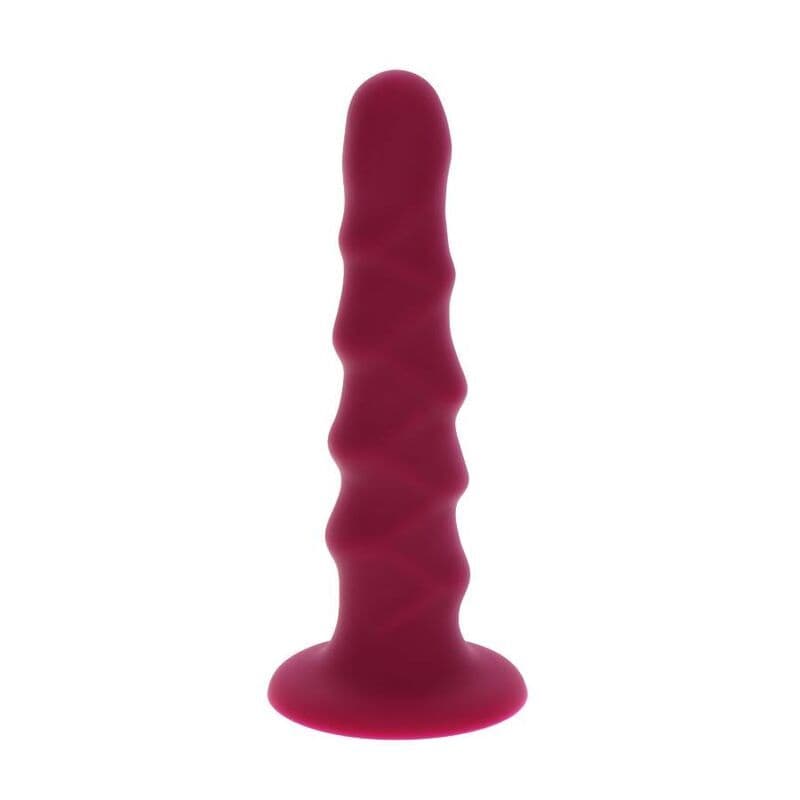 GET REAL - RIBBED DONG REBRASTI DILDO 12 CM, CRVENI