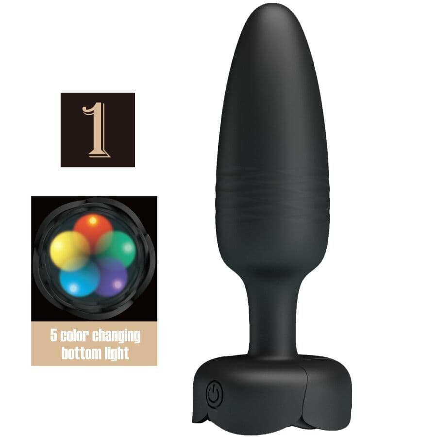 PRETTY LOVE - TARION ANALNI ČEP S LED SVJETLOM CRNI 12,5 CM