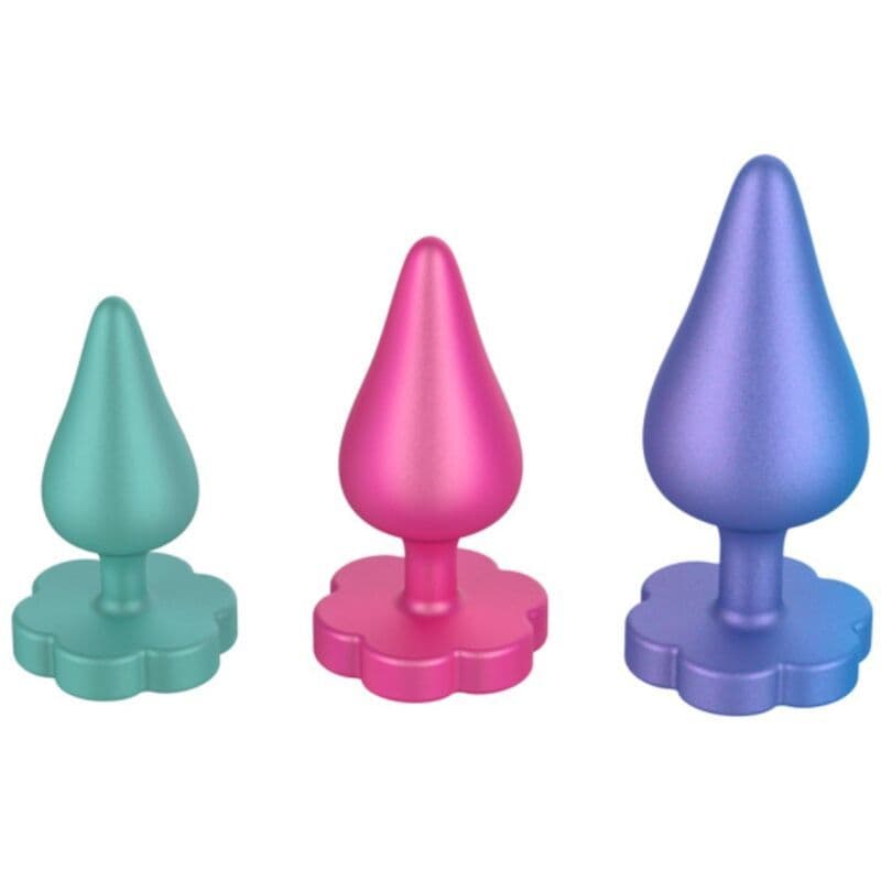 ROMP - LUSTER KOMPLET ZA ANALNI TRENING S/M/L S BAZOM U OBLIKU CVIJETA