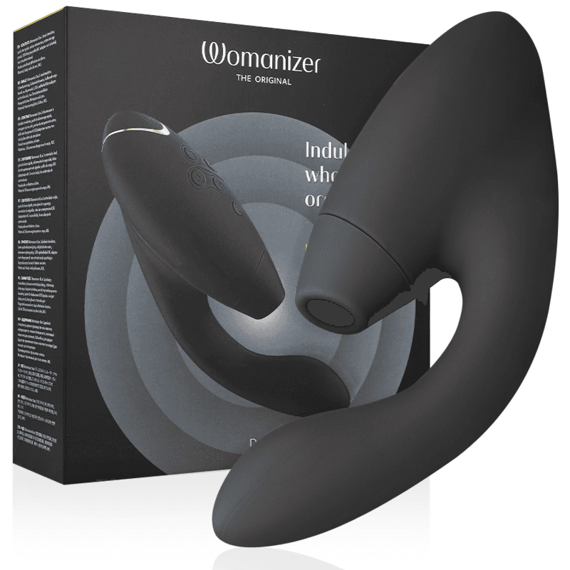WOMANIZER DUO 2 DVOJNI STIMULATOR, ČRN