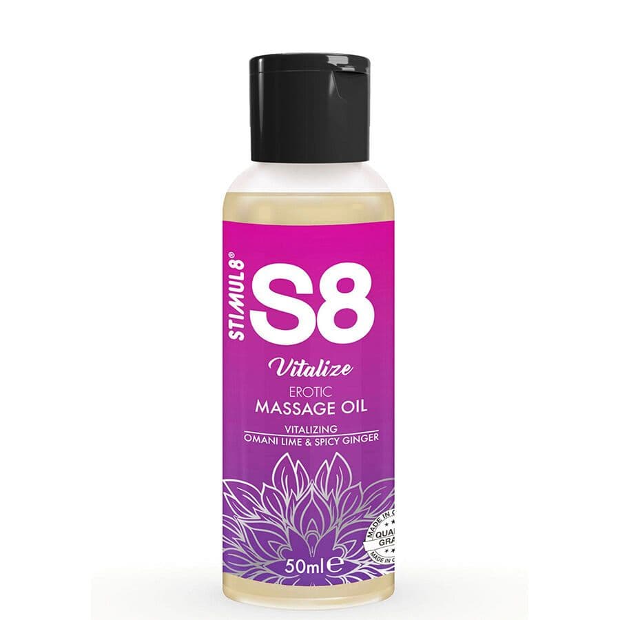 STIMUL8 - S8 VITALIZE EROTIČNO MASAŽNO OLJE LIMETA 50 ML