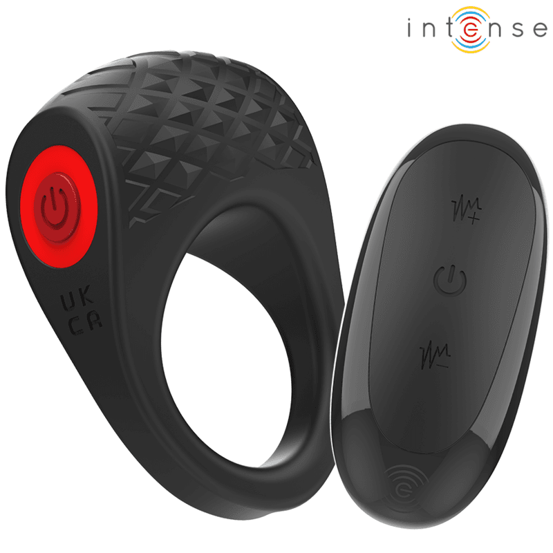 INTENSE - CLOVER VIBRACIJSKI PRSTEN ZA PENIS, 10 VIBRACIJA, CRNI