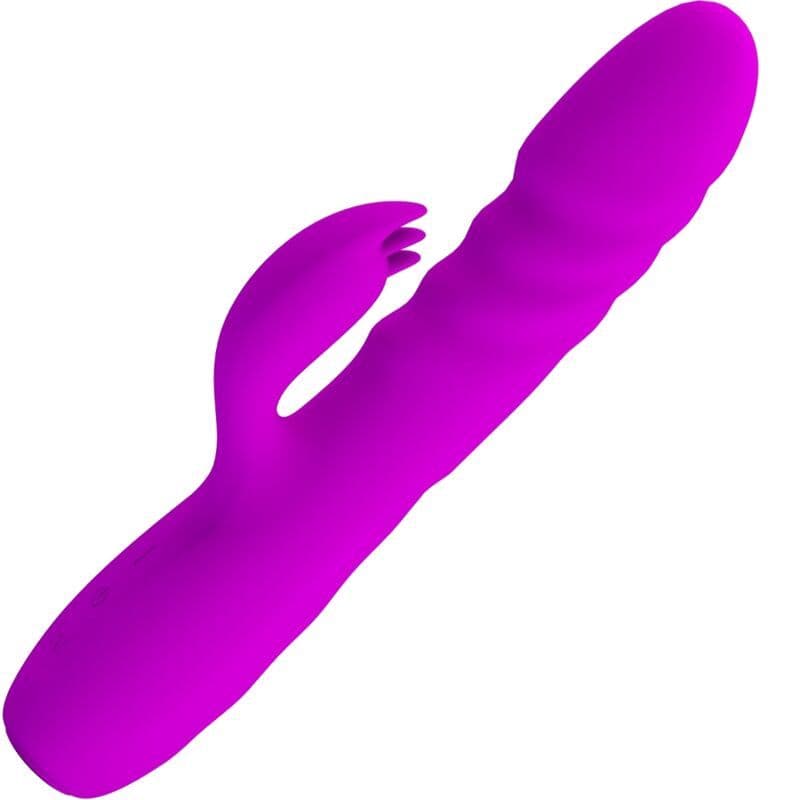 PRETTY LOVE - MELANIE POLNILNI SUNKOVITI RABBIT VIBRATOR, VIJOLIČEN