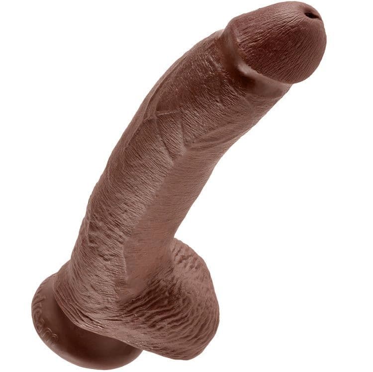 KING COCK - DILDO 9 S TESTISIMA SMEĐI 22,9 CM