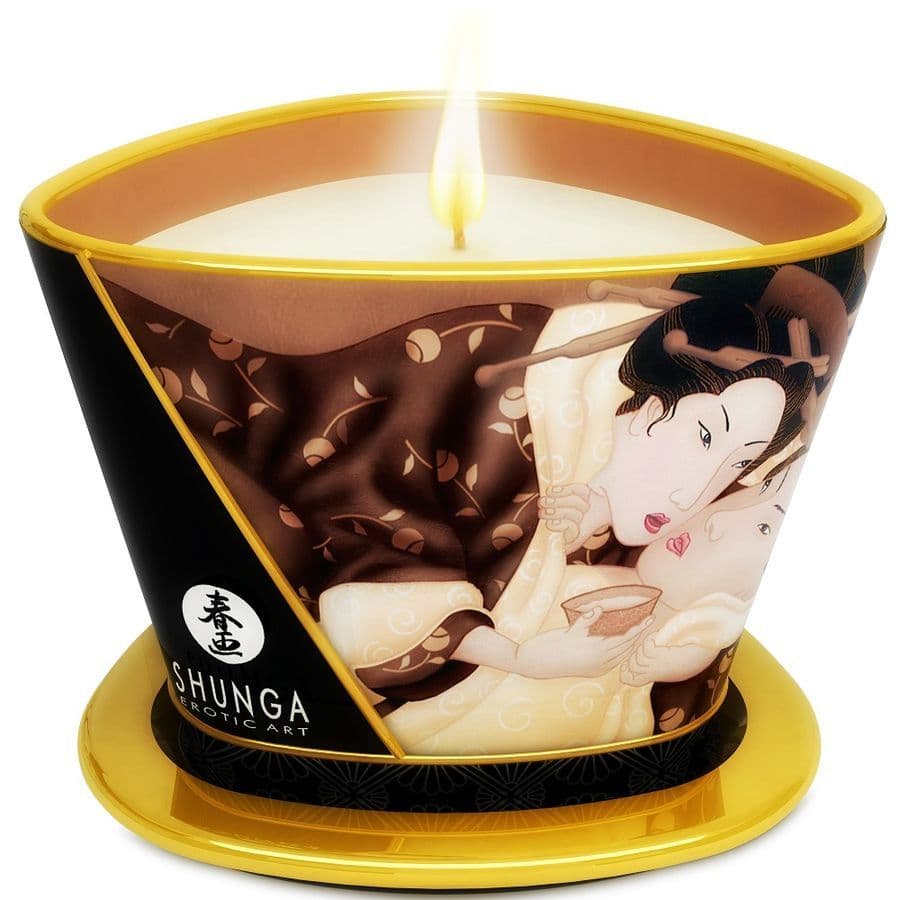 SHUNGA - MINI CARESS BY CANDLELIGHT MASAŽNA SVIJEĆA, ČOKOLADA 170 ML