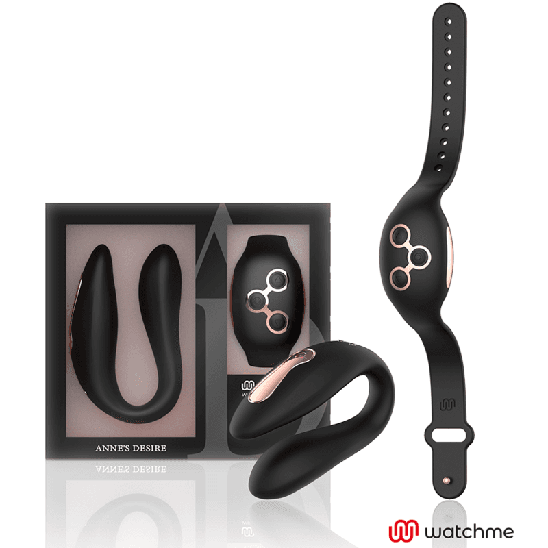 ANNE'S DESIRE DUAL PLEASURE VIBRATOR ZA PAROVE S TEHNOLOGIJOM WATCHME CRNI/ZLATNI