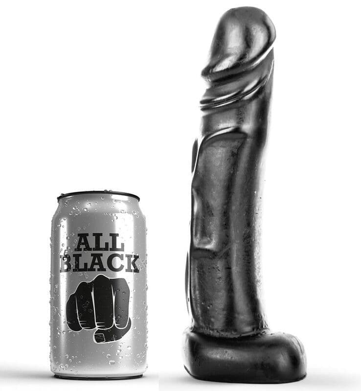ALL BLACK - Dildo crni, 22 cm