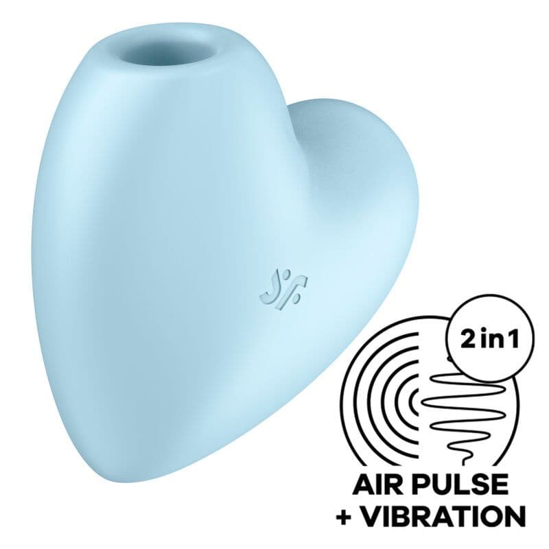SATISFYER CUTIE HEART STIMULATOR IN VIBRATOR Z ZRAČNIMI PULZI MODER