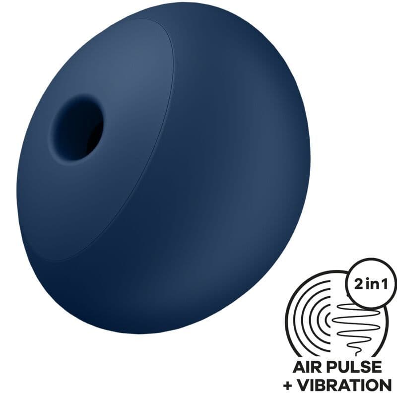SATISFYER AIR POWER 4 STIMULATOR Z ZRAČNIMI PULZI IN VIBRATOR Z 12 VIBRACIJAMI, MODER