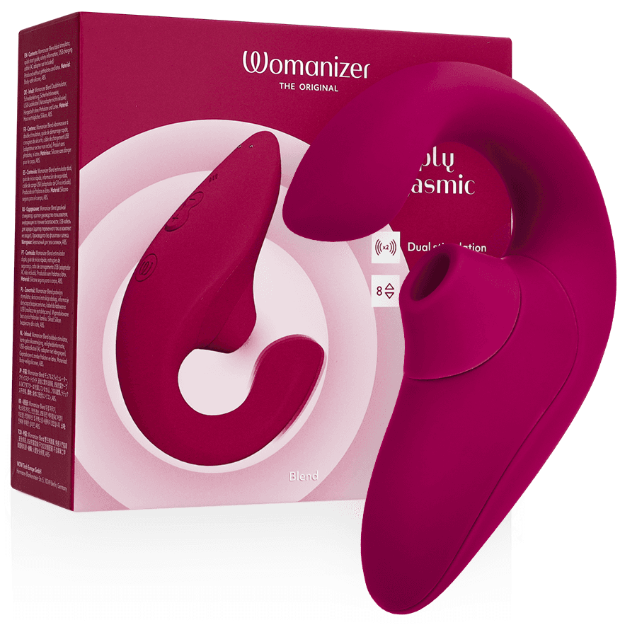 WOMANIZER - BLEND RABBIT VIBRATOR IN STIMULATOR, ŽIVO ROŽNAT