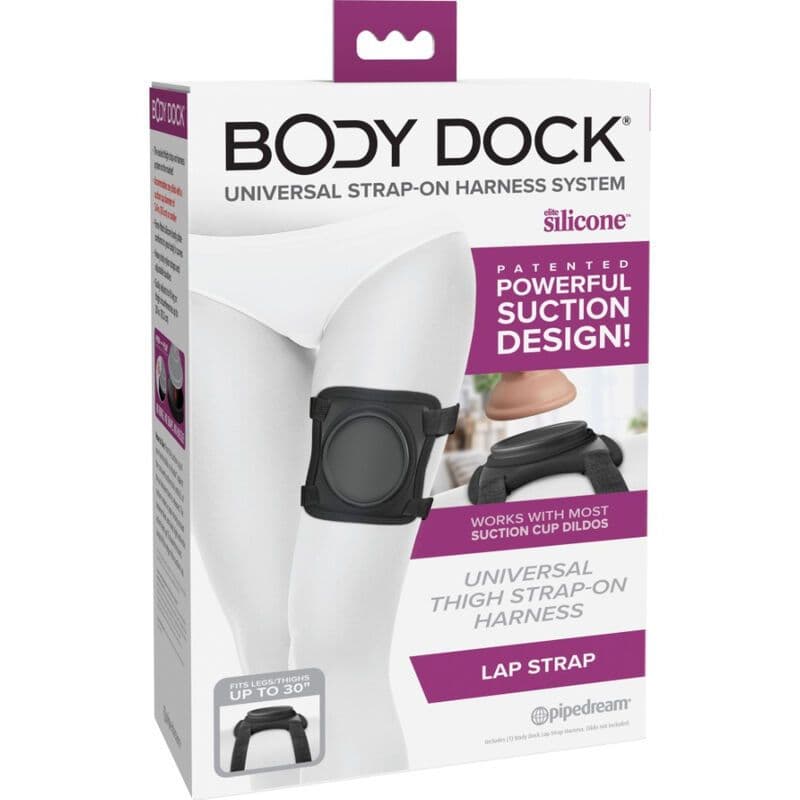 PIPEDREAMS - BODY DOCK LAP STRAP REMENJE ZA BEDRO S VAKUUMSKOM ČAŠICOM
