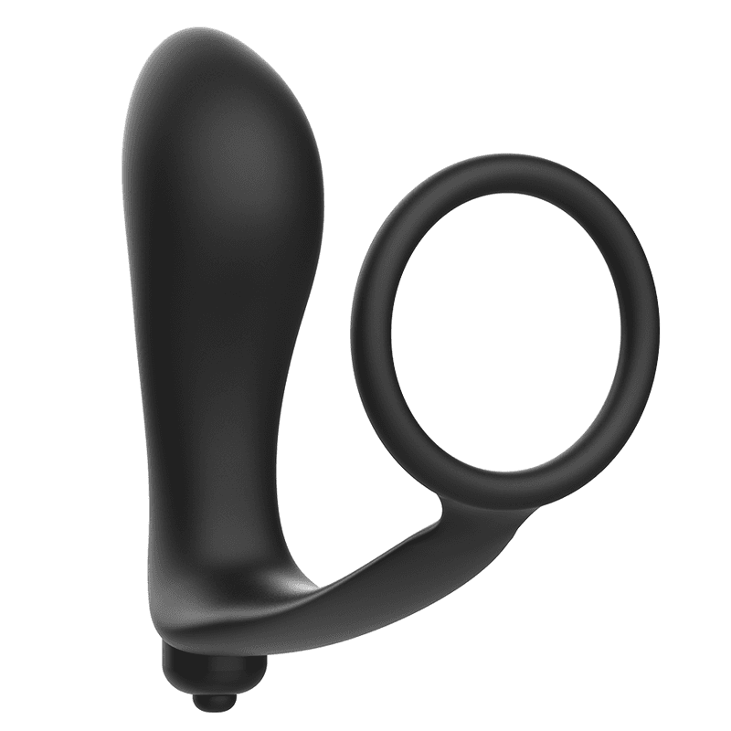 ADDICTED TOYS - VIBRIRAJOČ ANALNI ČEP Z OBROČKOM ZA PENIS