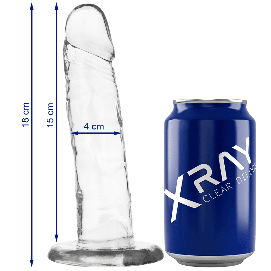 X RAY - PROZIRNI DILDO 18 CM -O- 4 CM