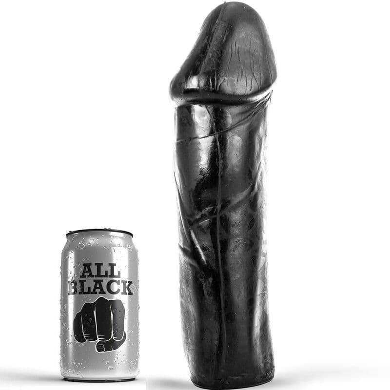 ALL BLACK, DILDO DONG 28 CM BEZ MOŠNJI