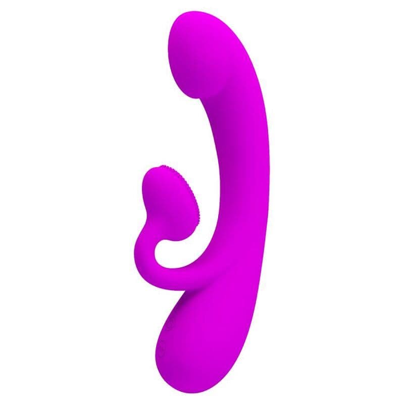 PRETTY LOVE - SINCERE SILIKONSKI KLITORALNI VIBRATOR SA SISALJKOM, LJUBIČASTI
