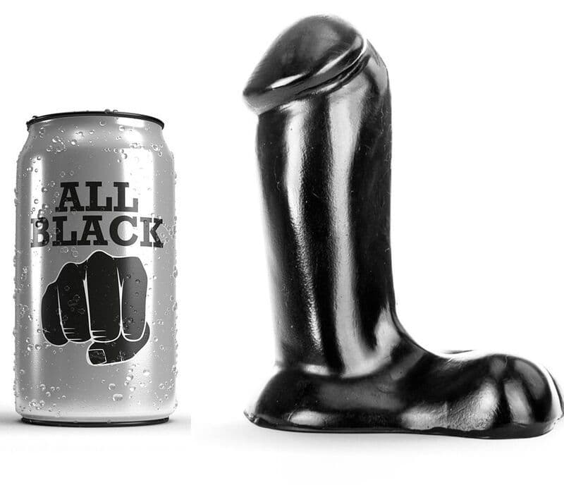 ALL BLACK - realističan dildo, 14 cm