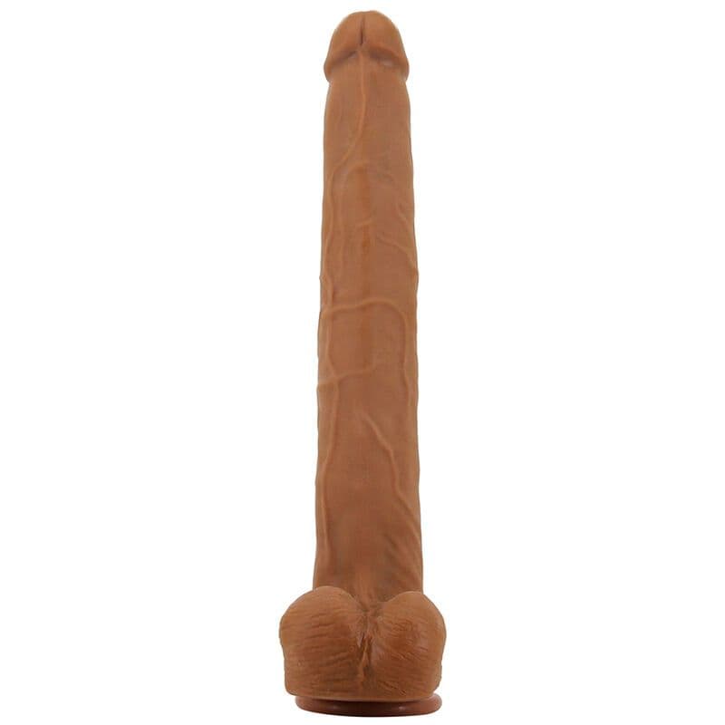 PRETTY LOVE - VIGGO DILDO REALISTICO MORBIDO AL TOCCO DELLA PELLE, 36,5 CM MARRONE
