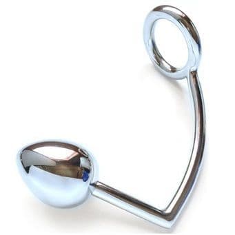 METAL HARD - PRSTEN ZA PENIS S ANALNOM KUKOM 45 MM