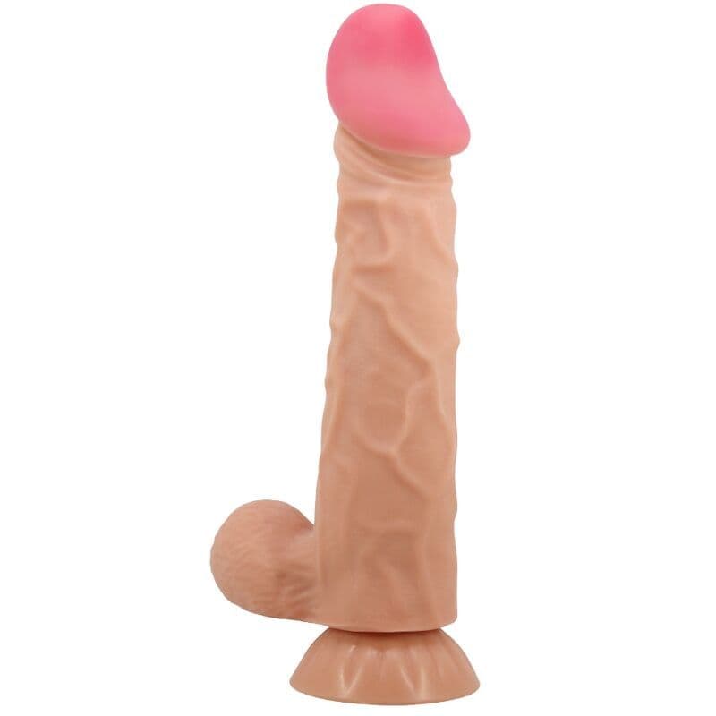 PRETTY LOVE - REALISTIČNI DILDO S POMIČNOM KOŽOM I VAKUUMSKOM ČAŠICOM, BOJA KOŽE, 24 CM