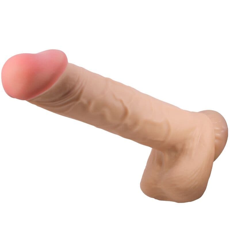 PRETTY LOVE - REALISTIČNI DILDO S POMIČNOM KOŽOM I VAKUUMSKOM ČAŠICOM, BOJA KOŽE, 26 CM